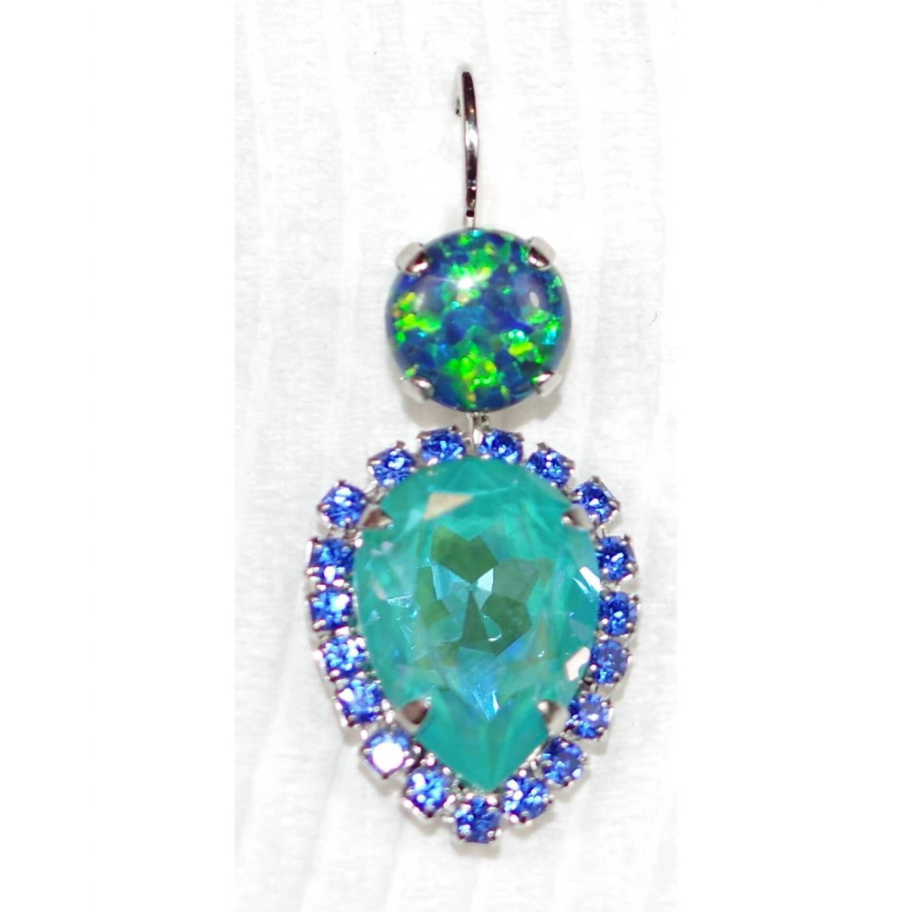 New Mariana Women's Serenity Earrings In Blue/ Teal